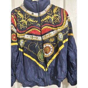 Vintage Resort Bay Jacket Windbreaker Zipup 90s Navy Blue Size Large Windsuit